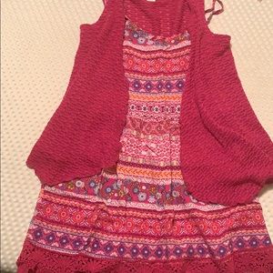 A size 8 girl summer dress with a vest.